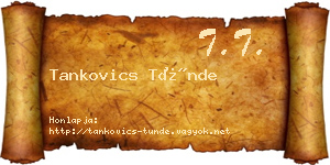 Tankovics Tünde névjegykártya